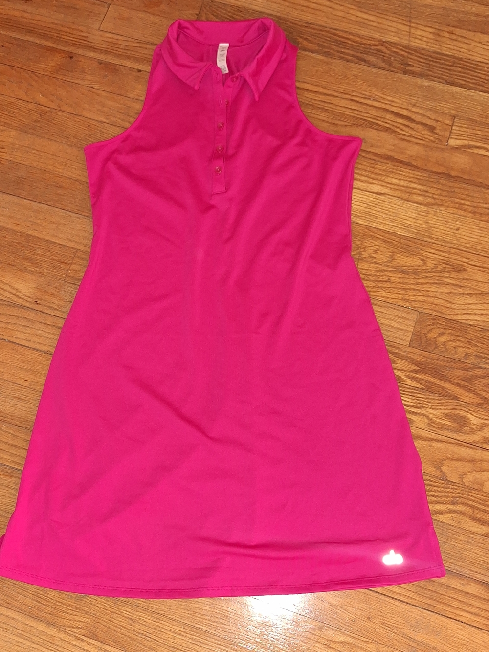 ALO Yoga Sleeveless Polo Tank Dress in Hot Pink